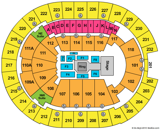 Amway Center seating chart